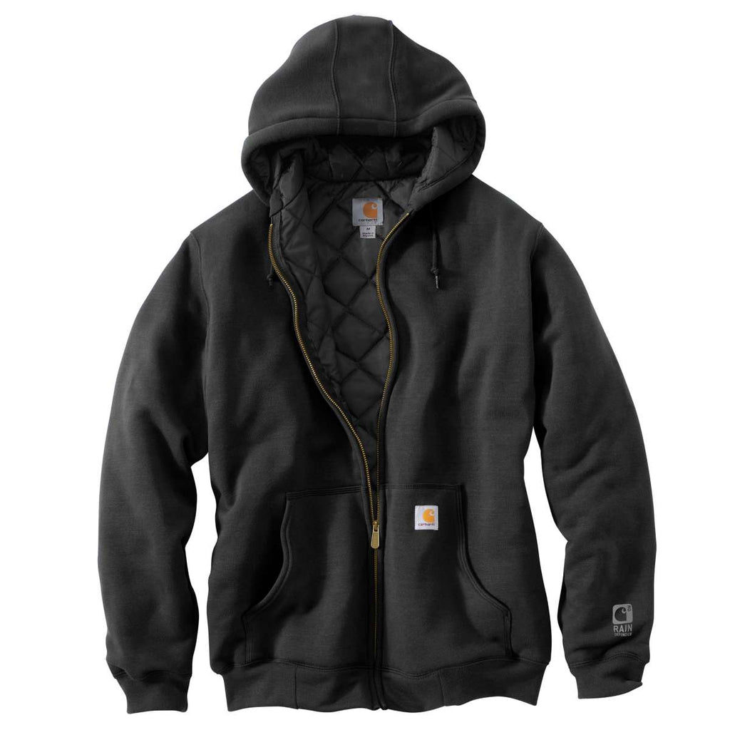 Carhartt Men's Black Rain Defender 3-Season Midweight Sweatshirt