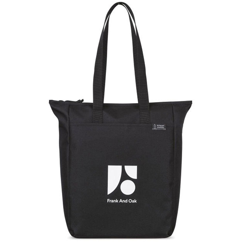 Gemline Black Renew rPET Zippered Tote