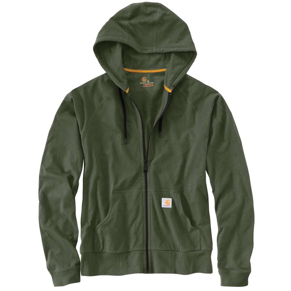 Carhartt Men's Moss Force Cotton Delmont Zip Front Hoodie