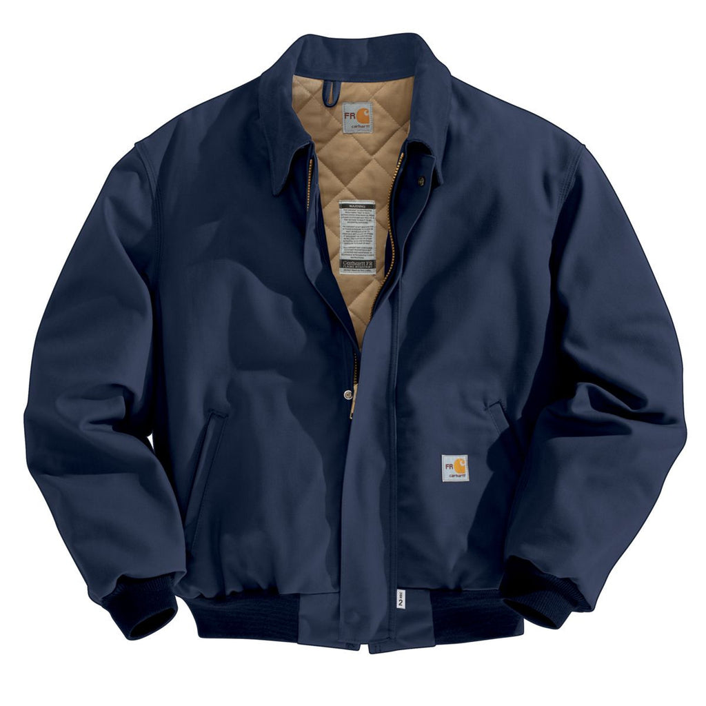 Download Carhartt Men S Tall Dark Navy Flame Resistant Duck Bomber Jacket