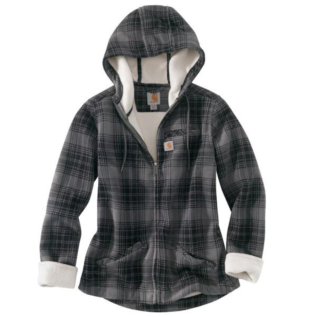 womens plaid hooded jacket