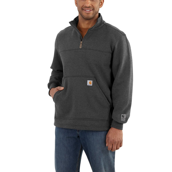 Carhartt Men's Carbon Heather Rain Defender Paxton Heavyweight Quarter