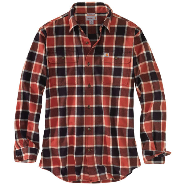 Carhartt Men's Chili Hubbard Plaid Flannel Shirt