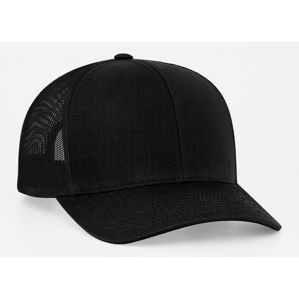 Download Pacific Headwear Black Snapback Trucker Mesh Cap