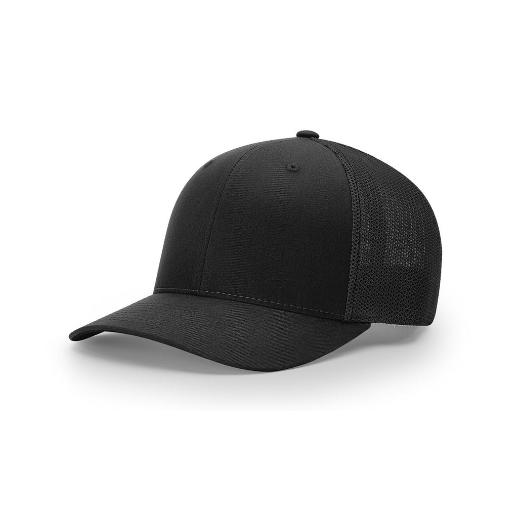 Download Richardson Black Mesh Back Solid Trucker R-Flex Hat