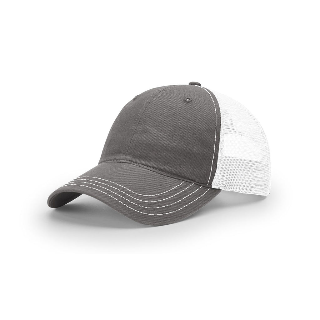 Download Richardson Charcoal/White Mesh Back Split Garment Washed Trucker Hat