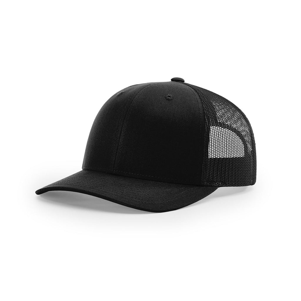 Download Richardson Black Mesh Back Solid Trucker Hat