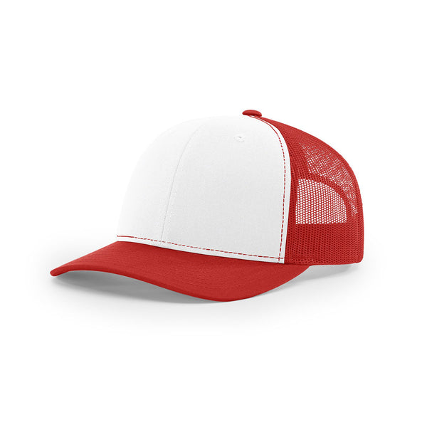 Richardson White/Red Mesh Back Alternate Trucker Hat