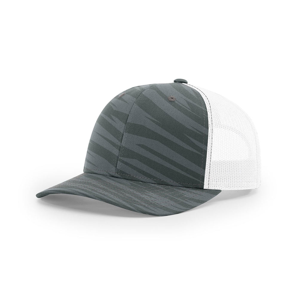 Download Richardson Charcoal/White Mesh Back Streak Camo Printed Trucker Hat