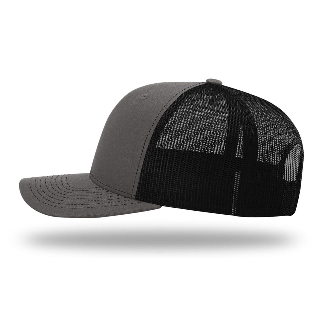 Download Richardson Charcoal/Black Recycled Trucker Cap