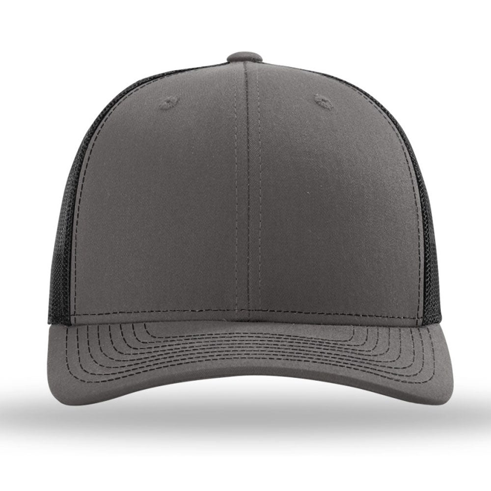 Download Richardson Charcoal/Black Recycled Trucker Cap