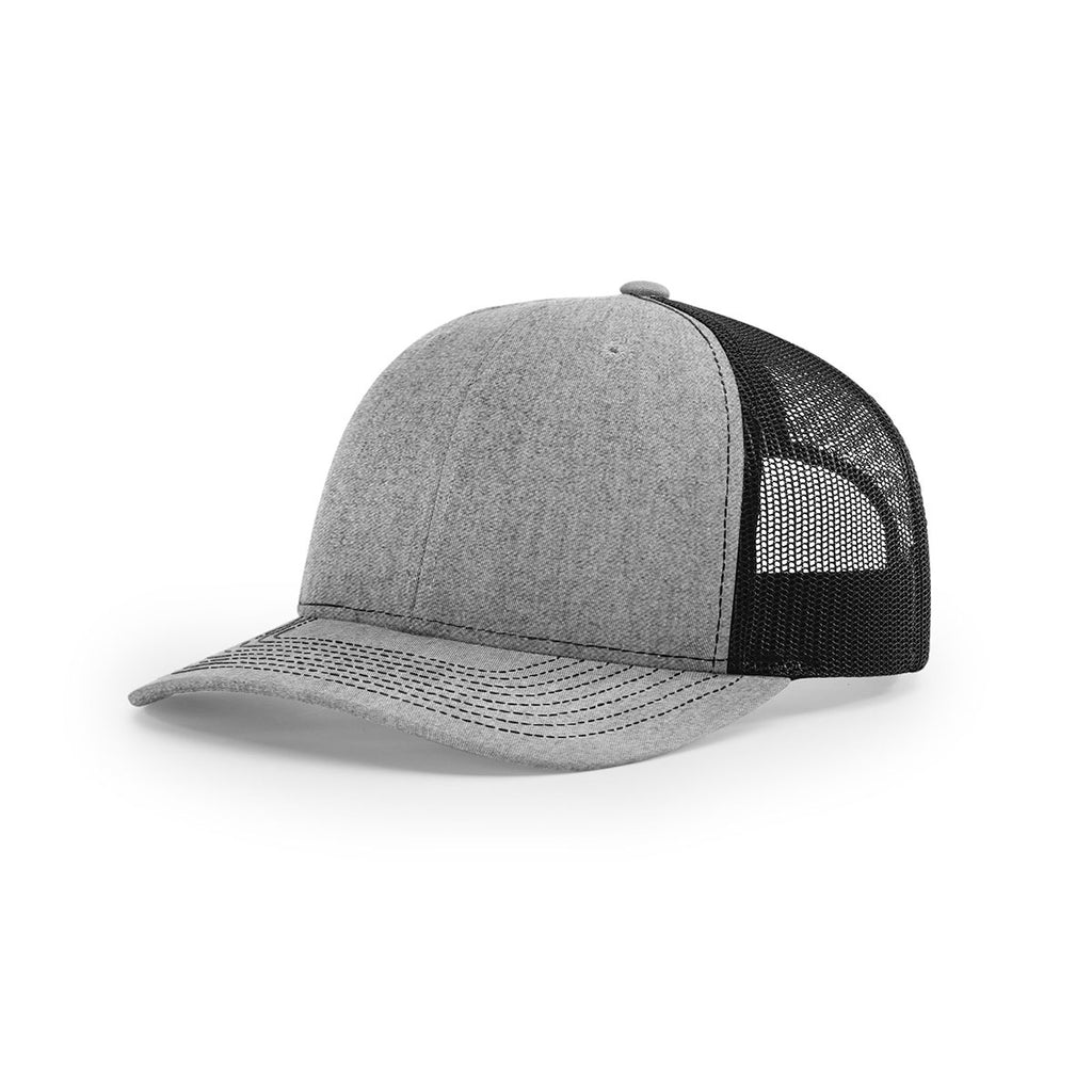 Download Richardson Heather Grey/Black Mesh Back Split Trucker Hat