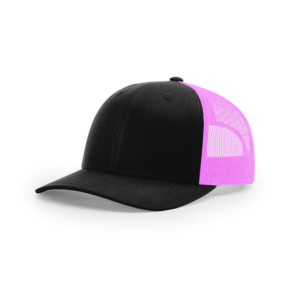 Black/Neon Pink Low Pro Trucker Hat