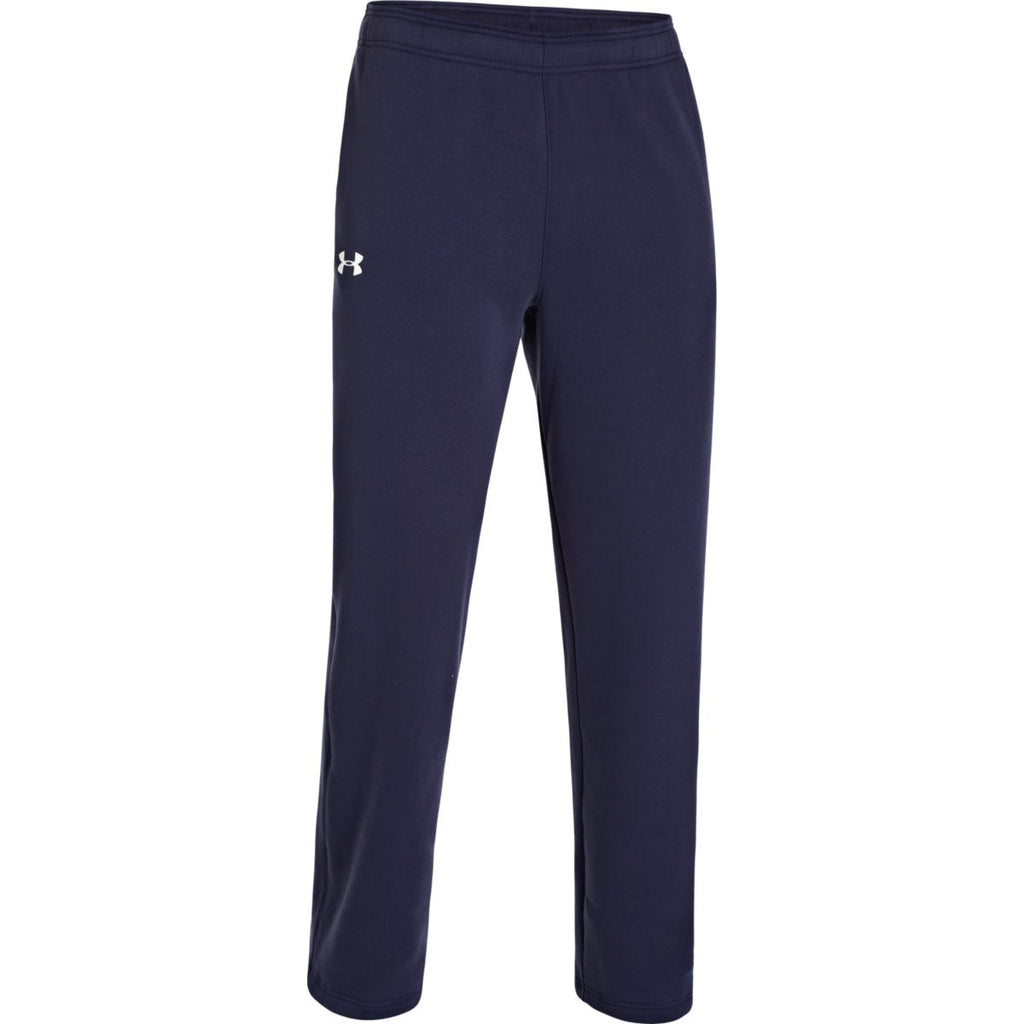 Under Armour Men's Midnight Navy/White Team Rival Fleece Pant