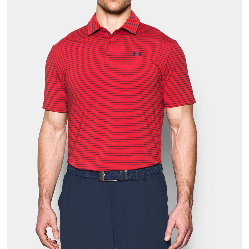 under armour playoff polo red