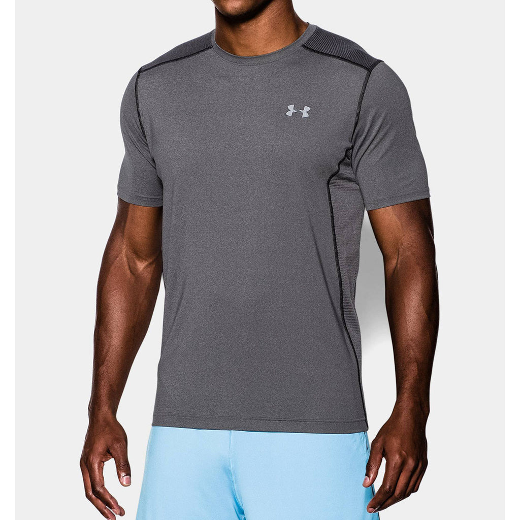 Carbon Heather UA Raid Short Sleeve T-Shirt