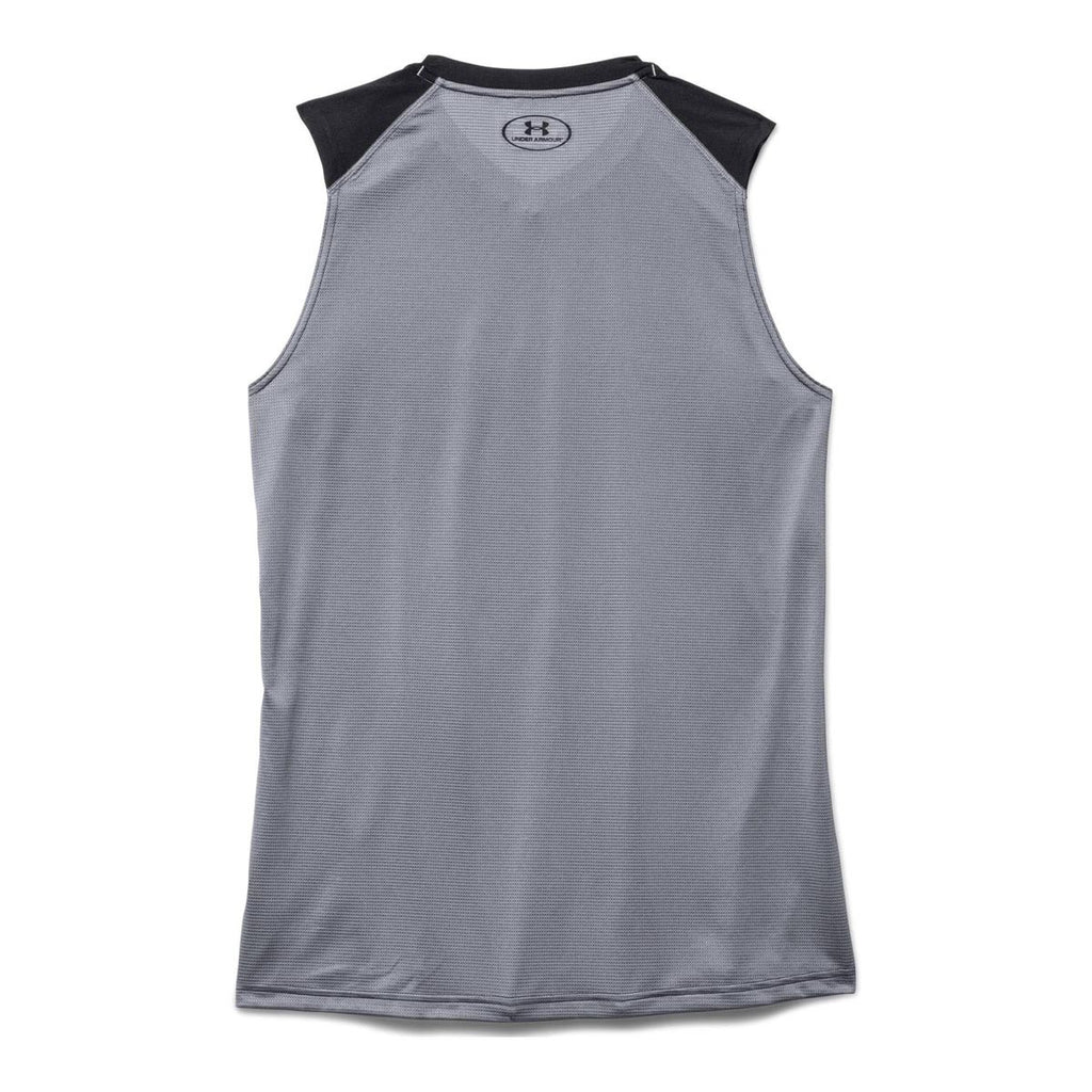 Under Armour Men's Black UA Raid Sleeveless T-Shirts