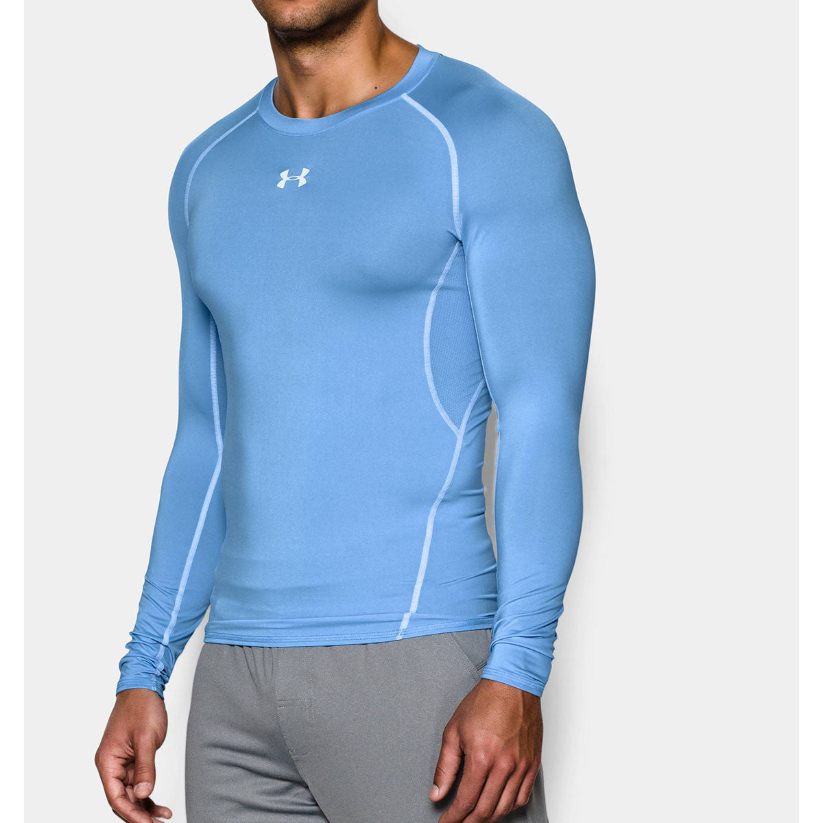 Armour Men's Carolina Blue HeatGear Armour L/S Compression Shirt