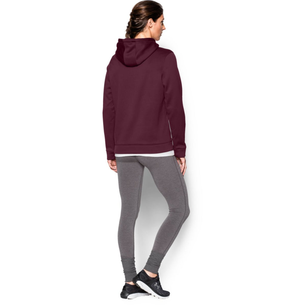 women's maroon under armour hoodie