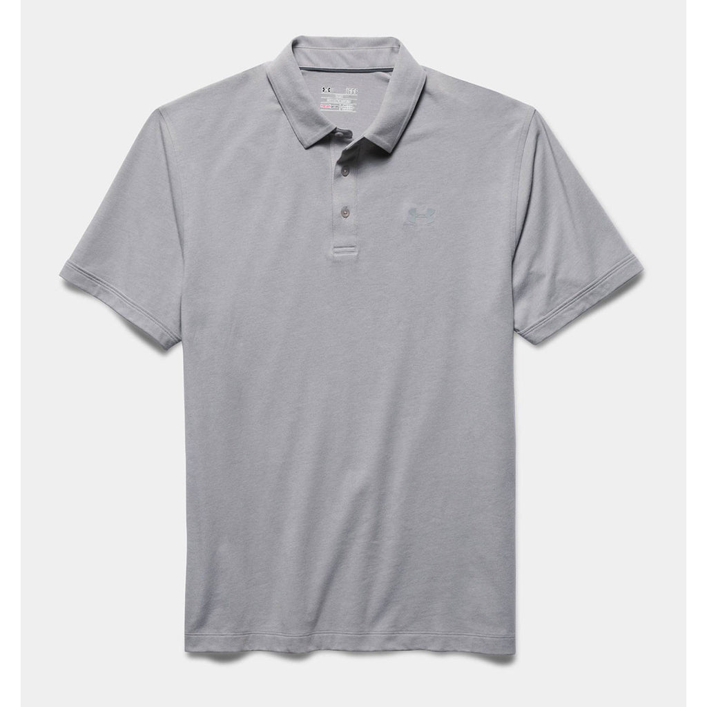 Download Under Armour Men's Grey Charged Cotton Scramble Polo