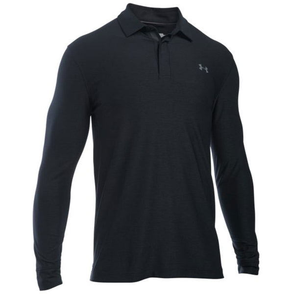 Download Under Armour Men's Black Long Sleeve Polo