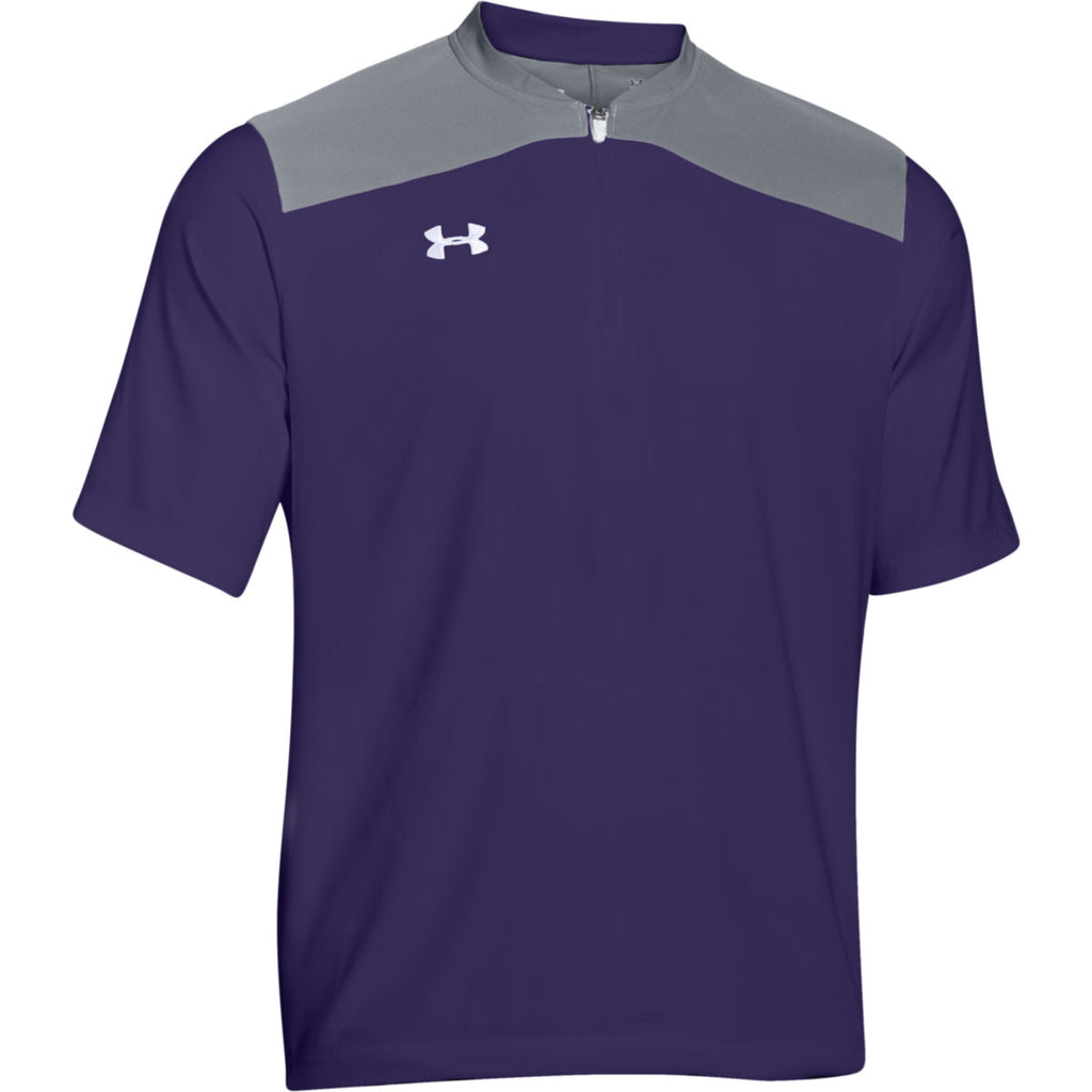 Under Armour Men's Purple Triumph Cage Jacket Short Sleeve