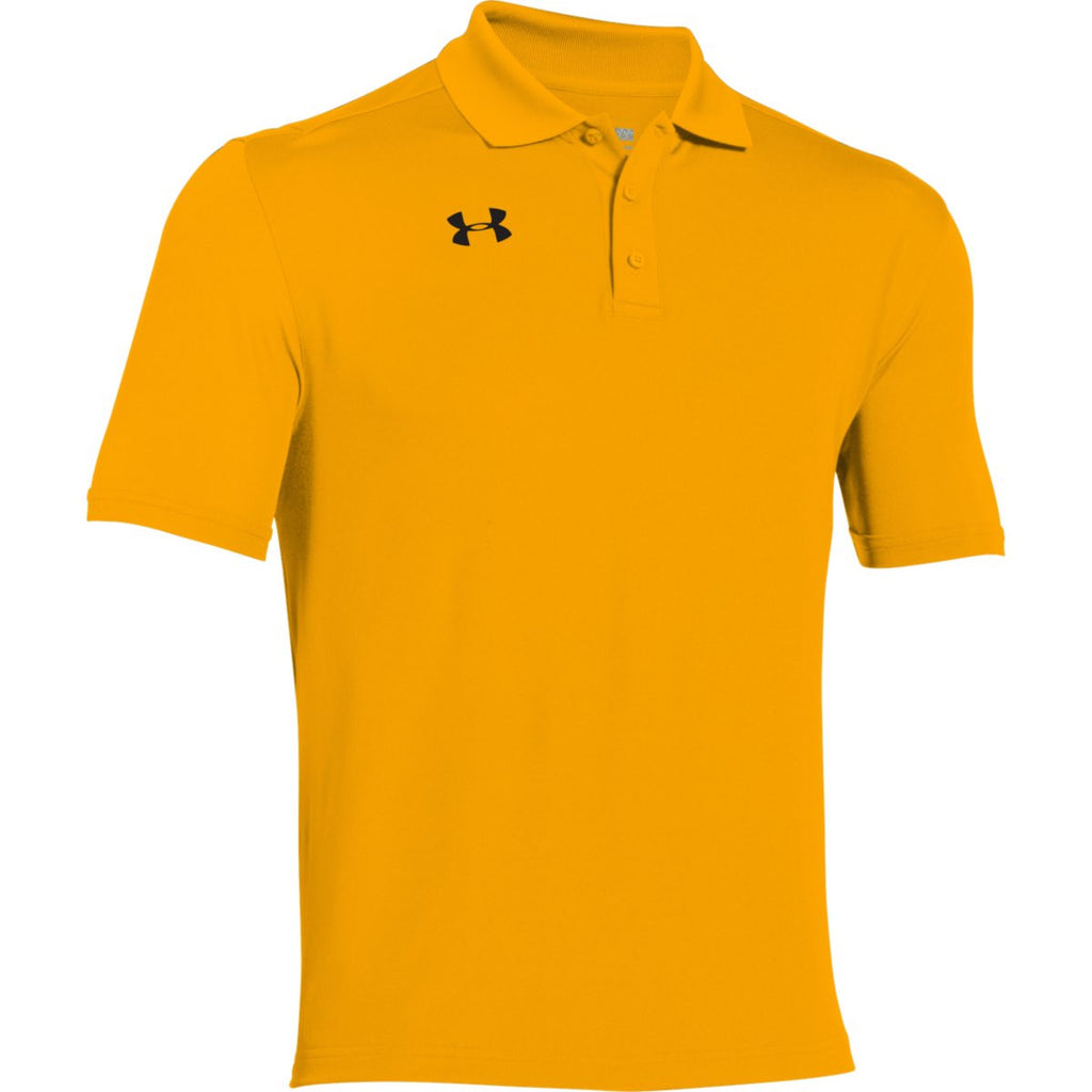 yellow under armour golf shirt