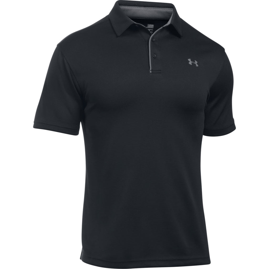 under armour black polo mens