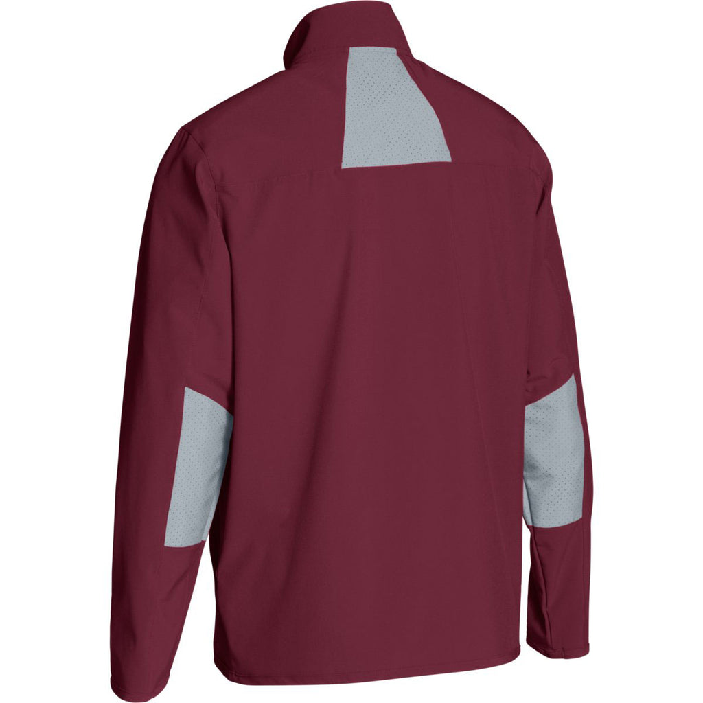 maroon under armour jacket