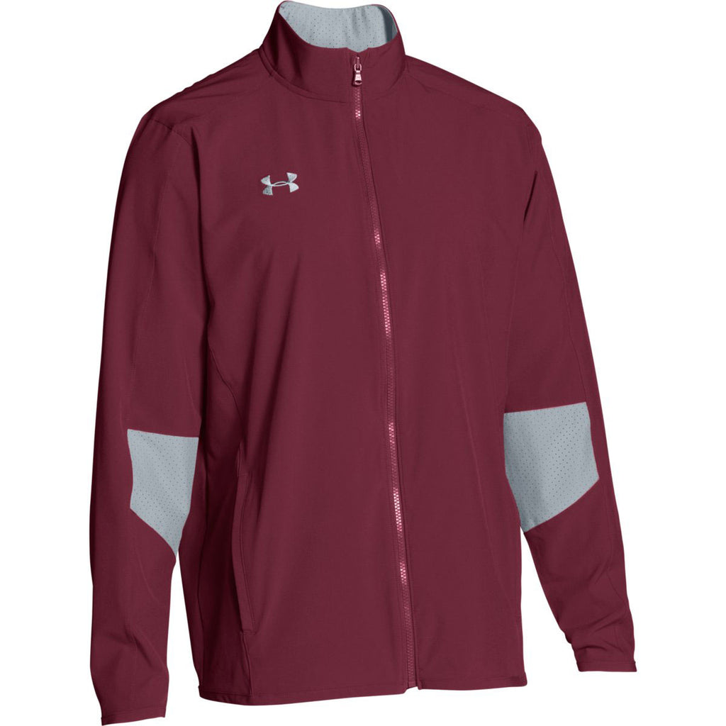 maroon under armour jacket