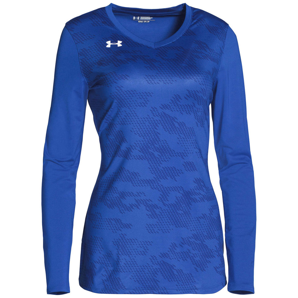 royal blue under armour long sleeve women's