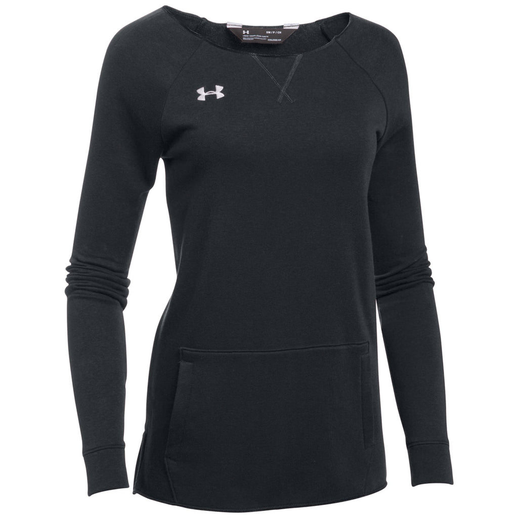 under armour women's hustle fleece crew