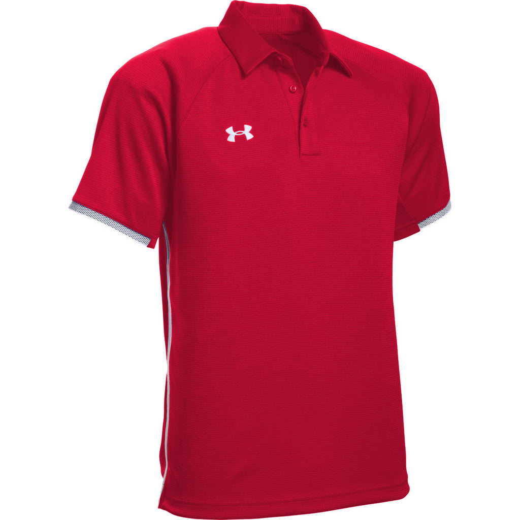 mens red under armour polo