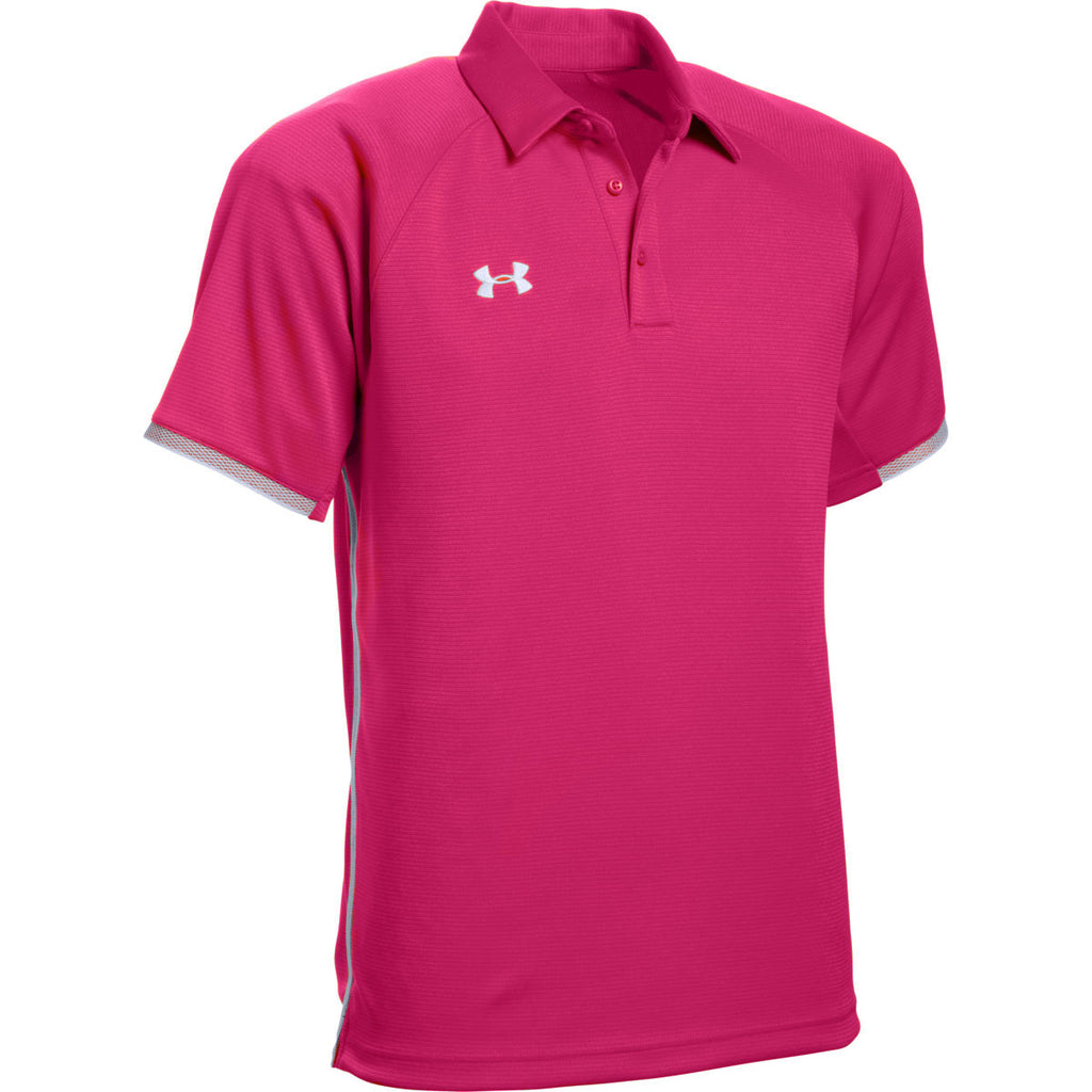 under armour pink polo