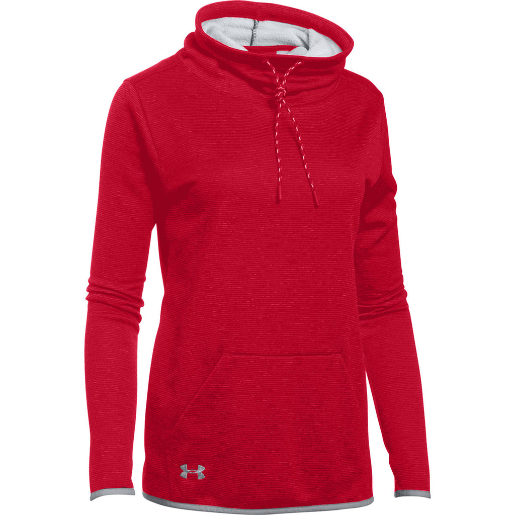 under armour hoodie women red