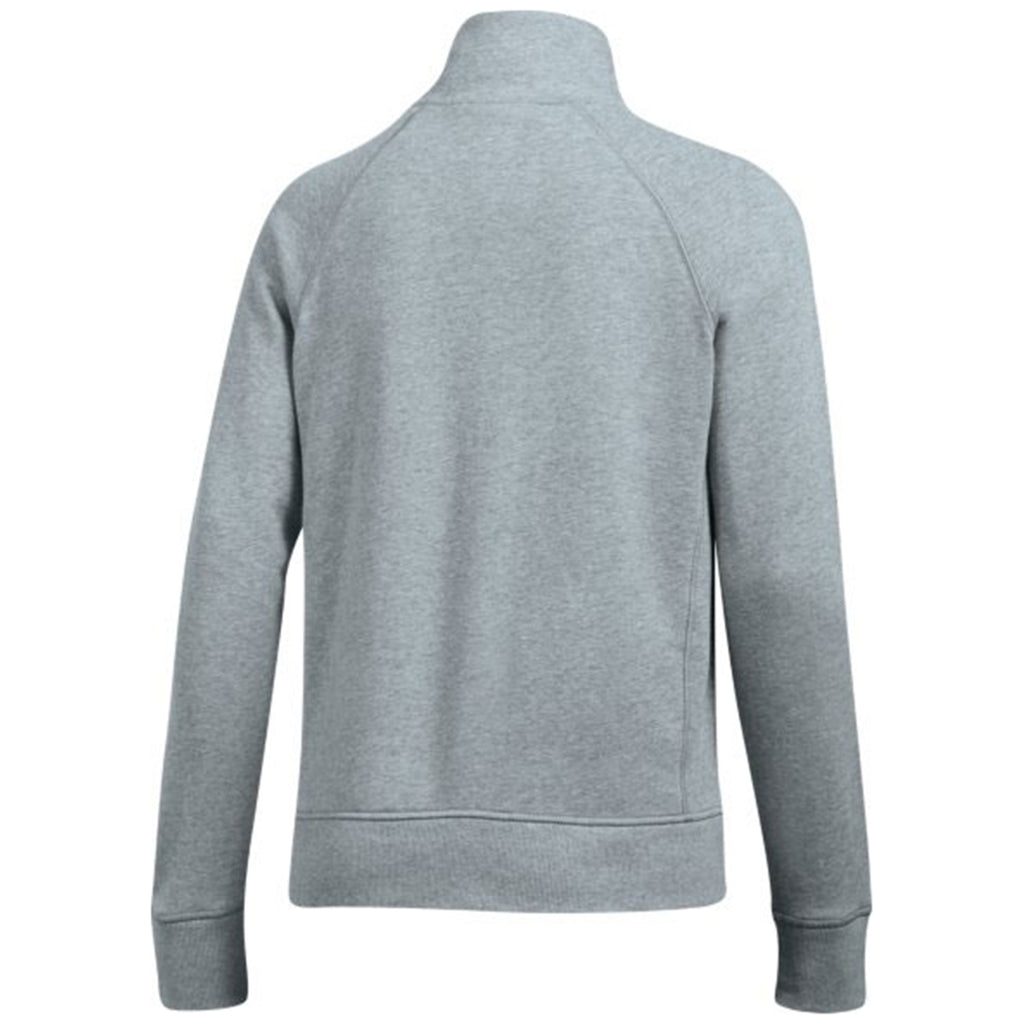 Under Armour Women's True Grey Heather French Terry 1/2 Zip