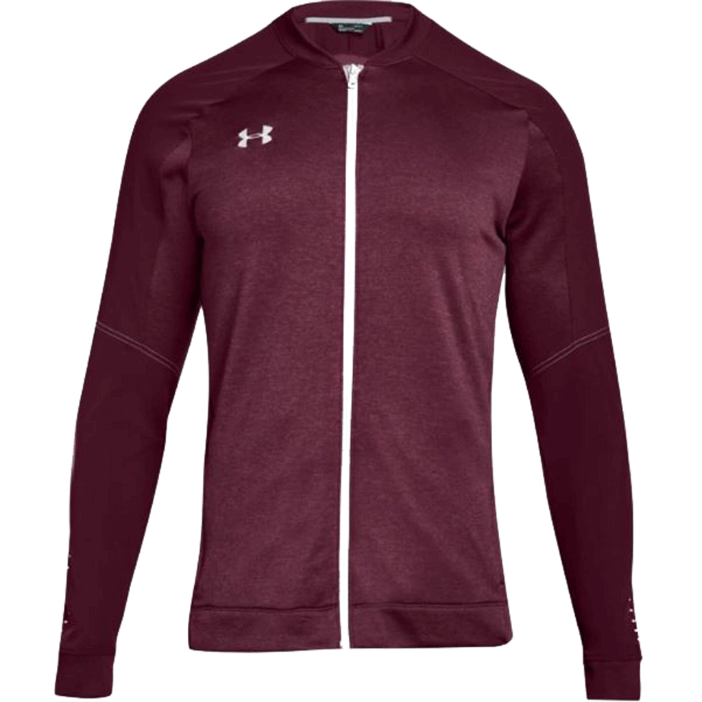 maroon under armour jacket