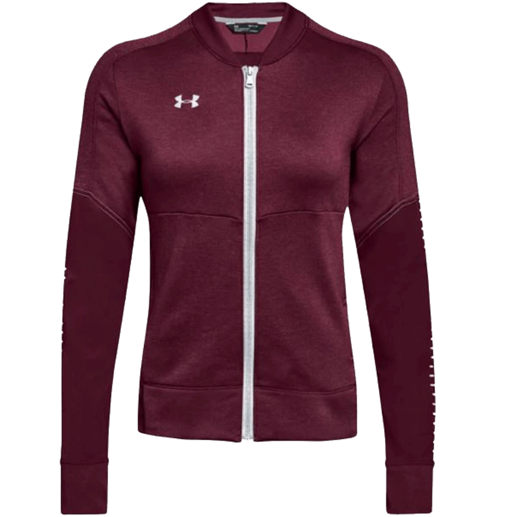 maroon under armour jacket