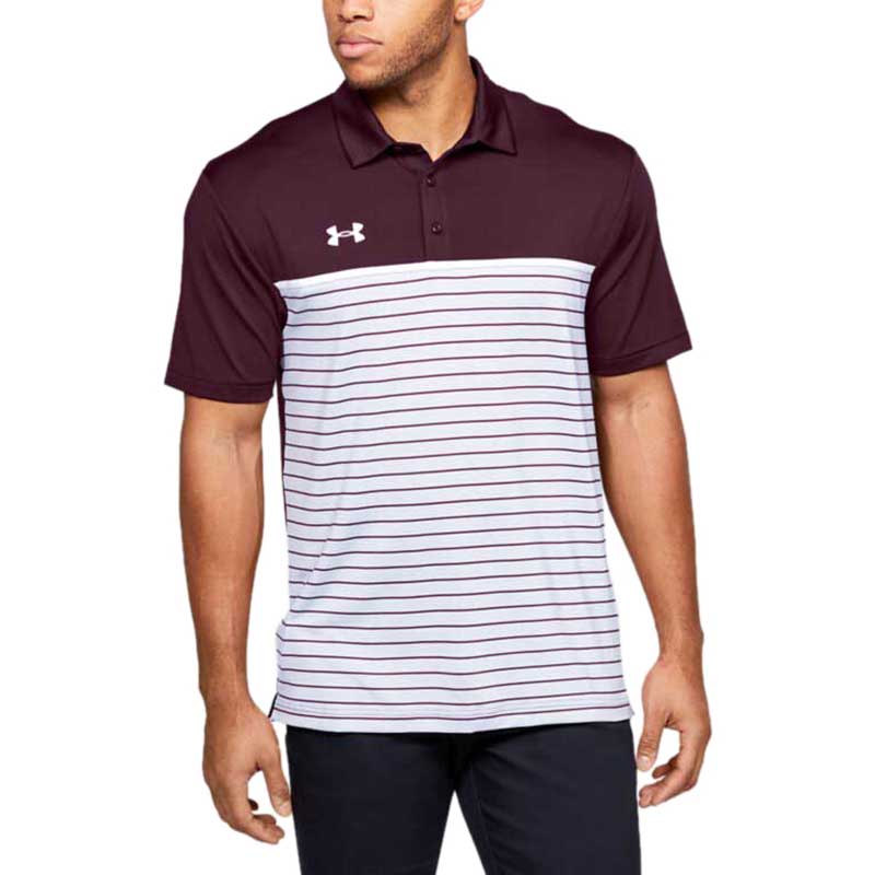 ua men's stripe mix up polo