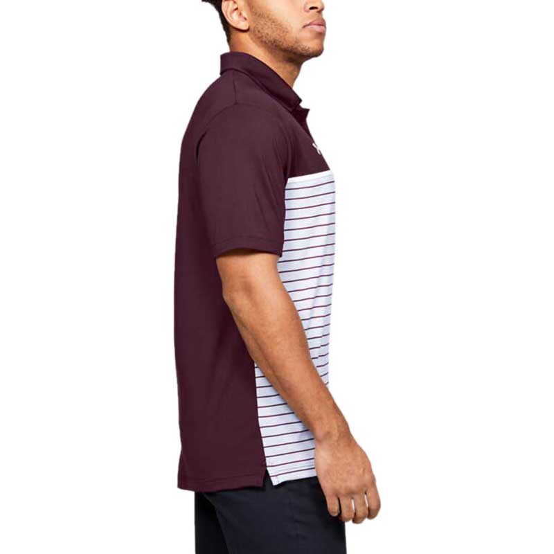 under armour stripe mix up polo
