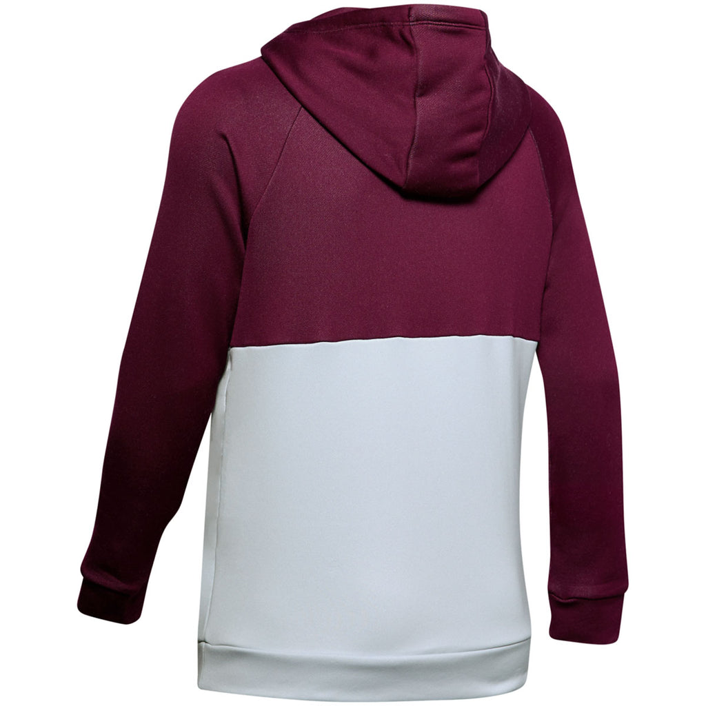 women's maroon under armour hoodie