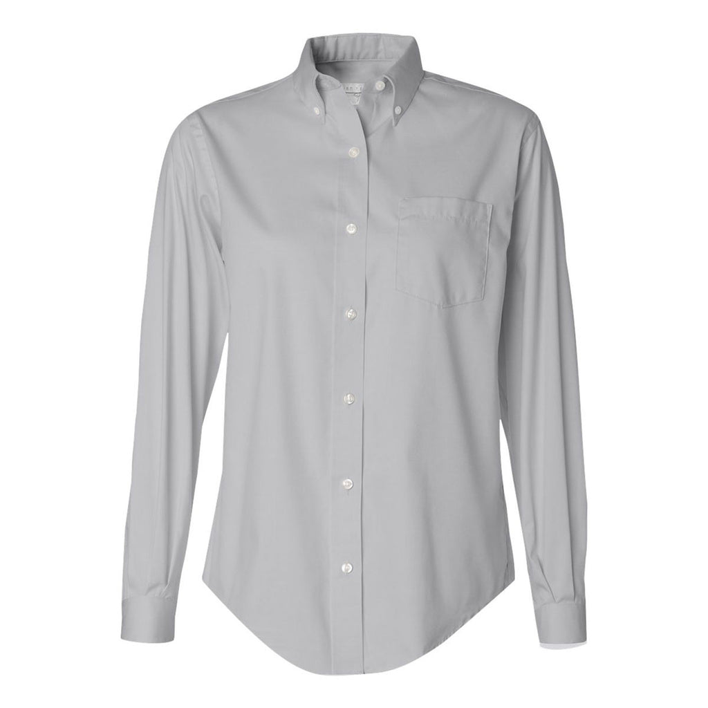 Download Van Heusen Women's Light Grey Pinpoint Dress Shirt