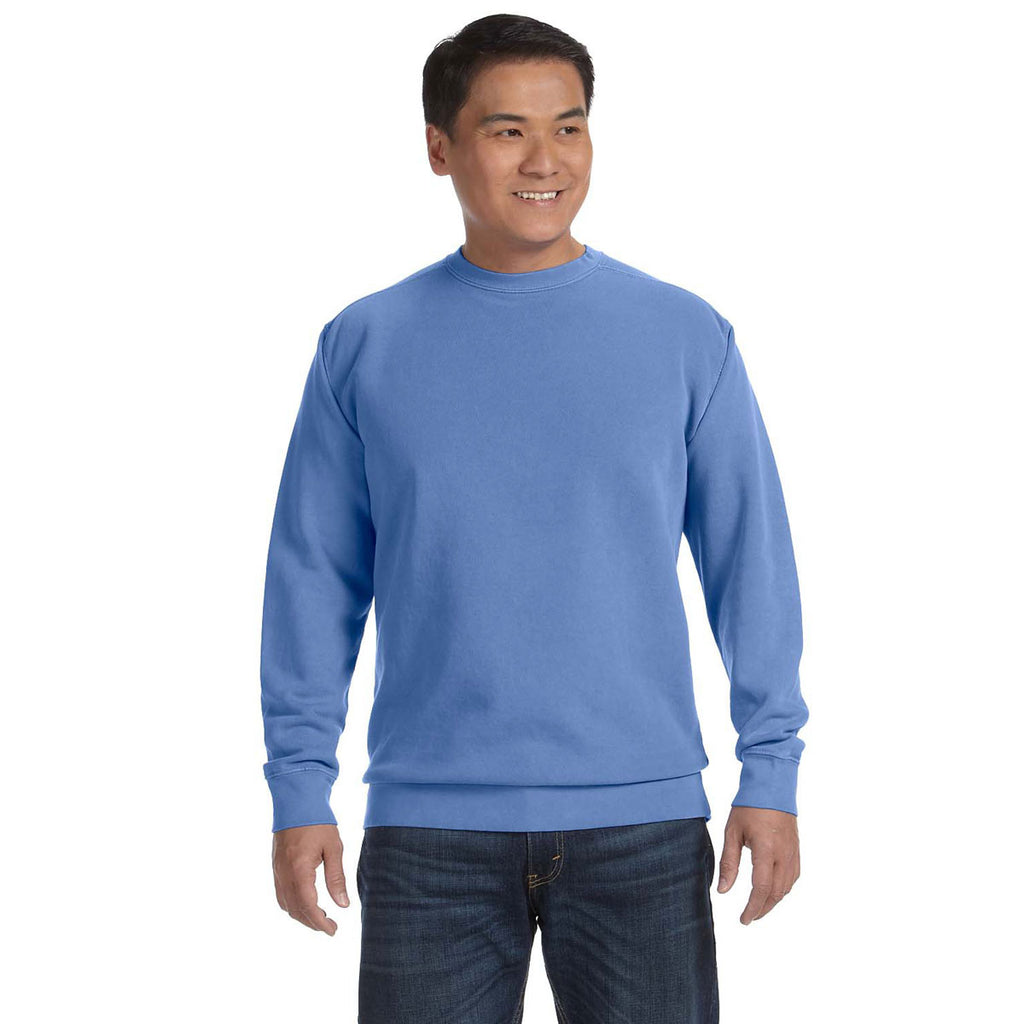 Comfort Colors Men's Flo Blue 9.5 oz. Crewneck Sweatshirt