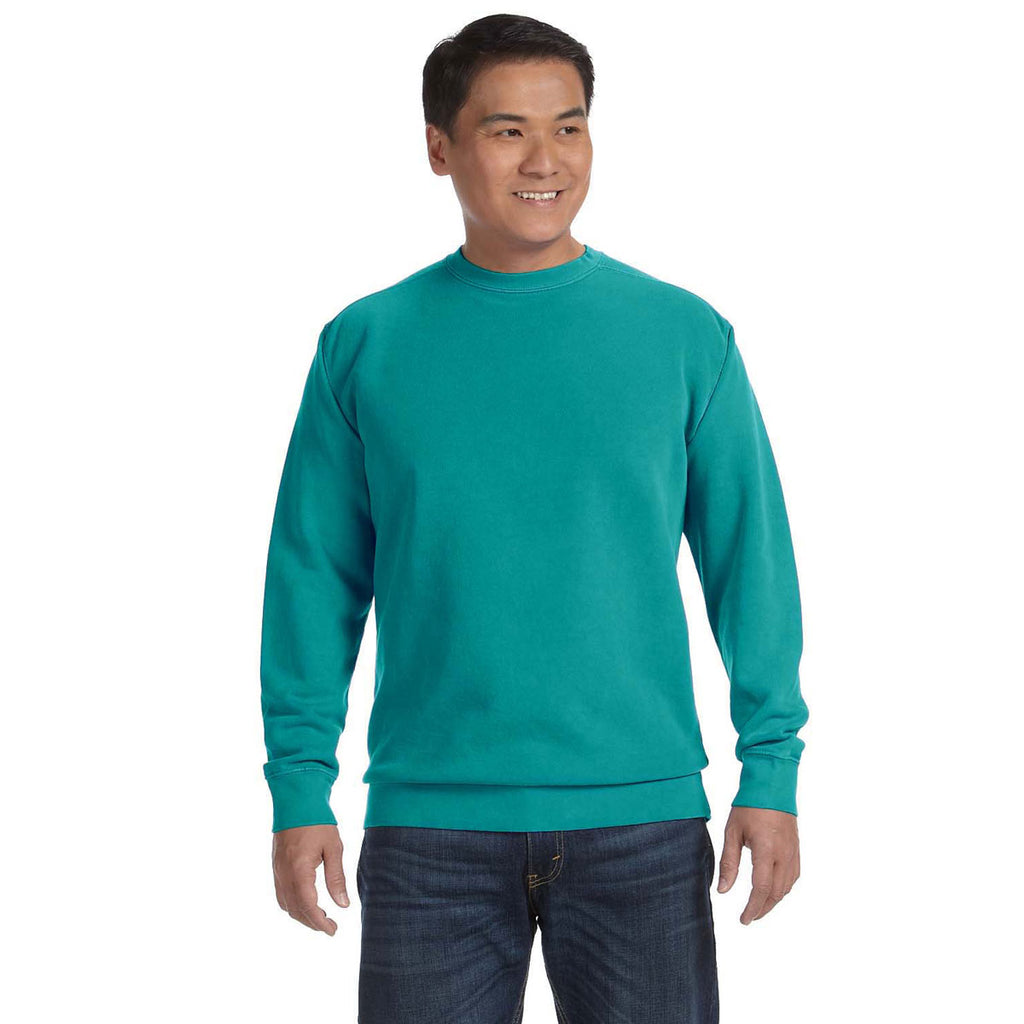 Comfort Colors Men S Seafoam 9 5 Oz Crewneck Sweatshirt