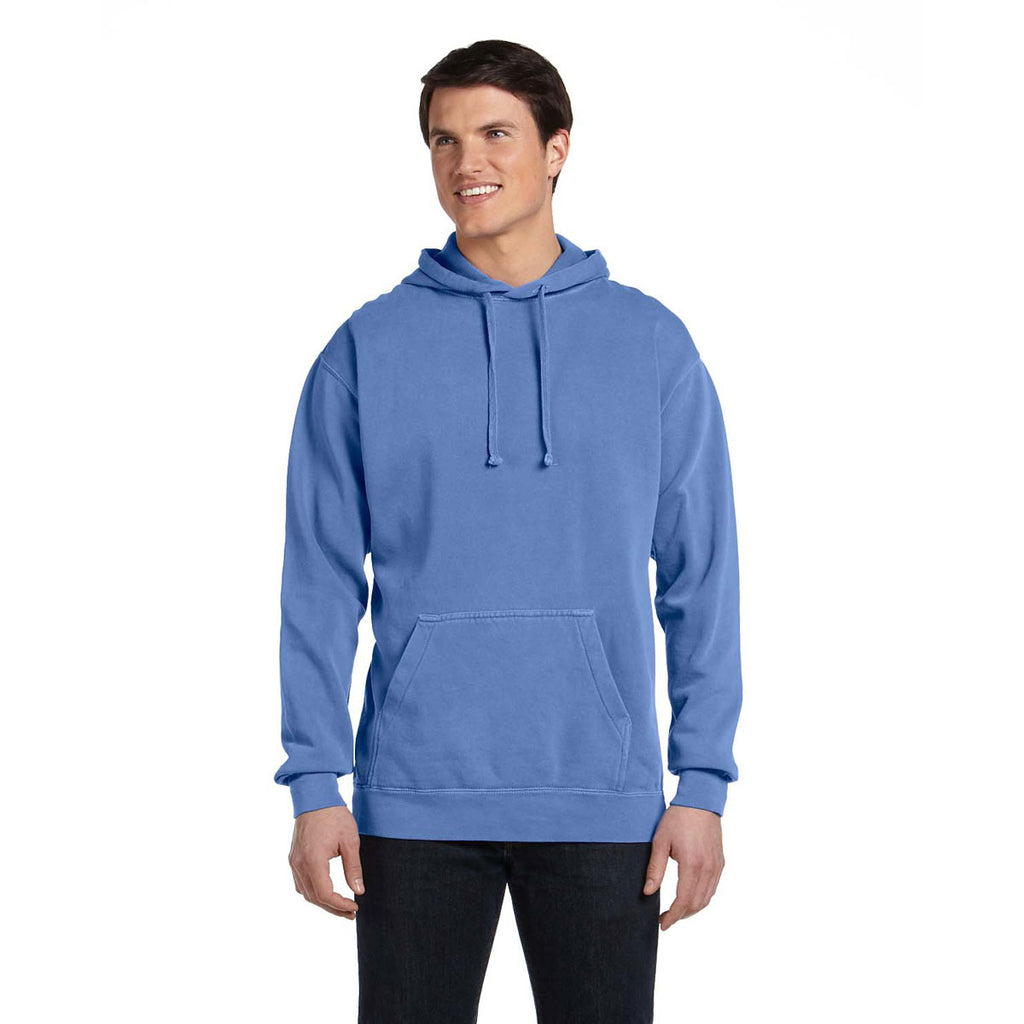 Comfort Colors Men's Flo Blue 9.5 oz. Hooded Sweatshirt