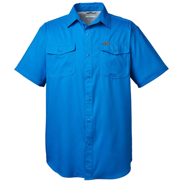 Columbia Men's Azure Blue Utilizer II Solid Performance Short-Sleeve S