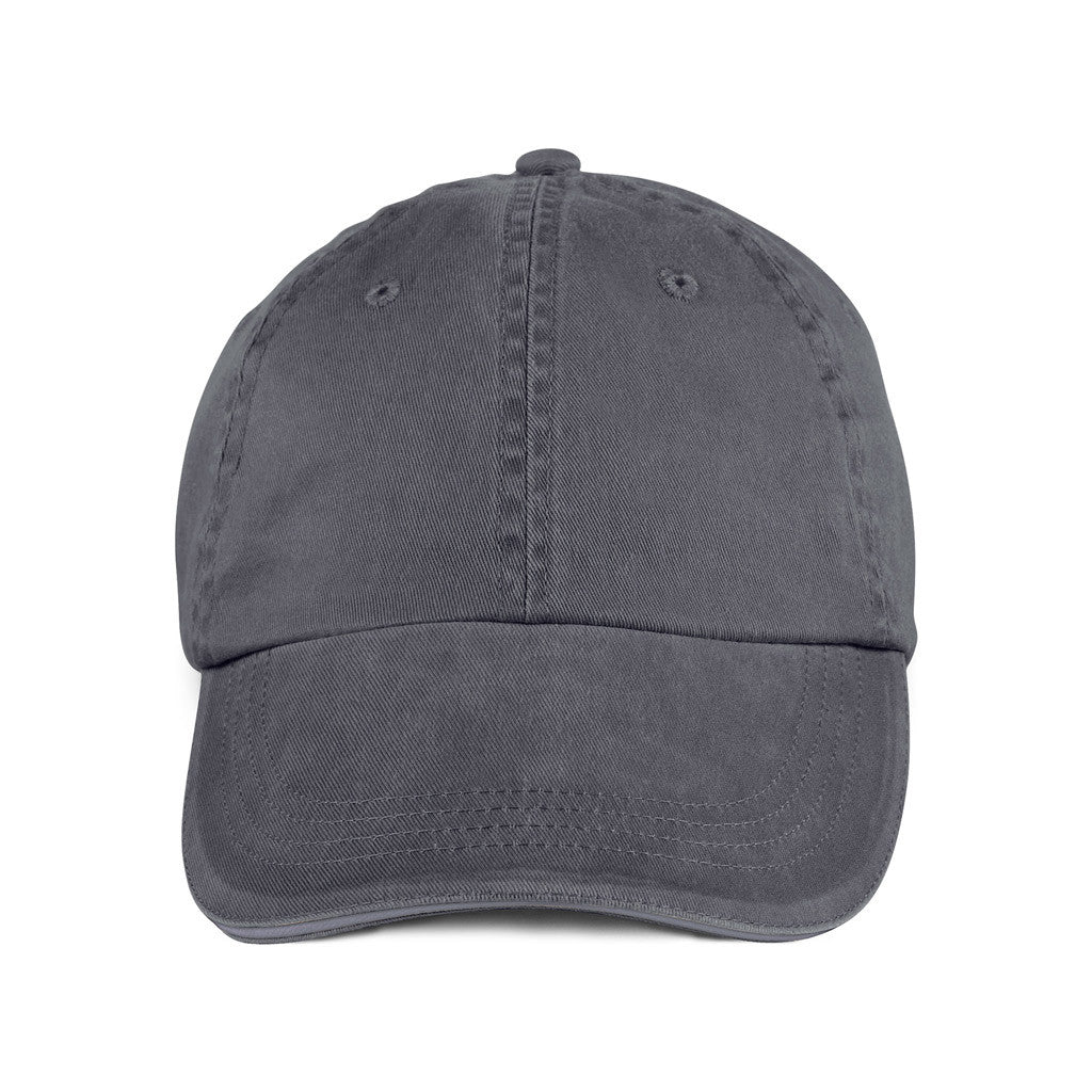 Anvil Coal Solid Low-Profile Sandwich Trim Pigment-Dyed Twill Cap