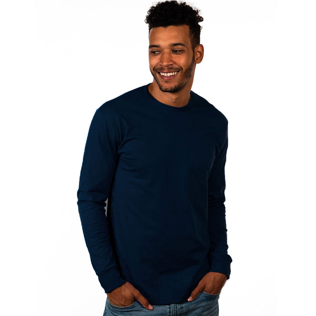 Next Level Unisex Midnight Navy Ideal Heavyweight Long-Sleeve T-Shirt