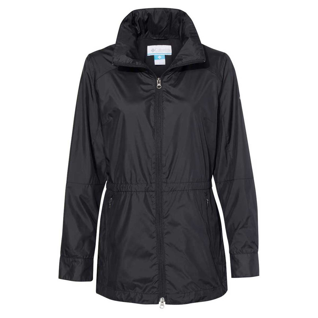 columbia black windbreaker womens