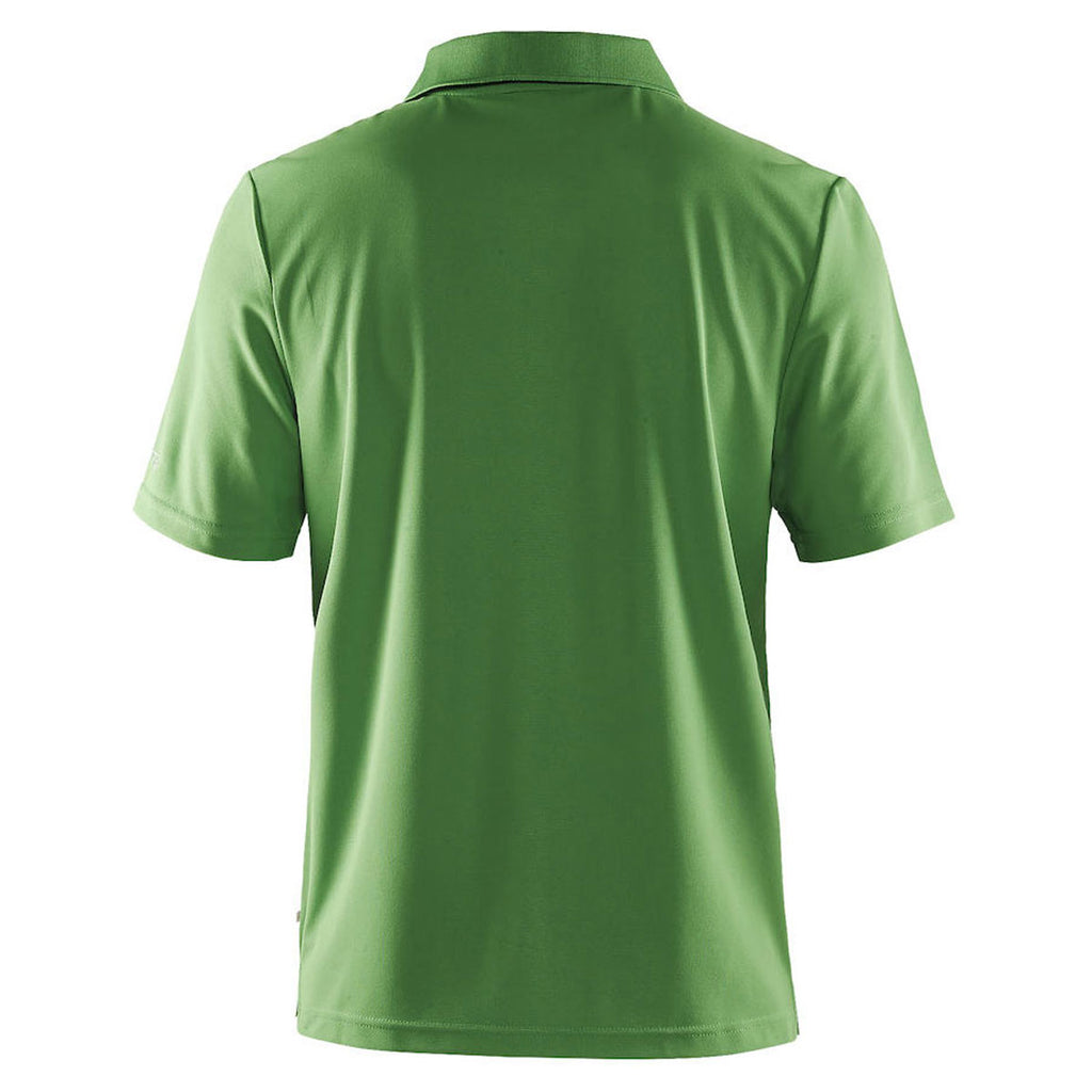 Craft Sports Men's Craft Green Classic Zip Polo